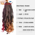 French Curls Hair Extensions Spiral Wavy Braiding Hair